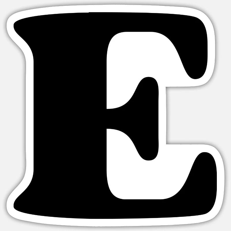 Letter e Sticker size S (10 x 10 cm)