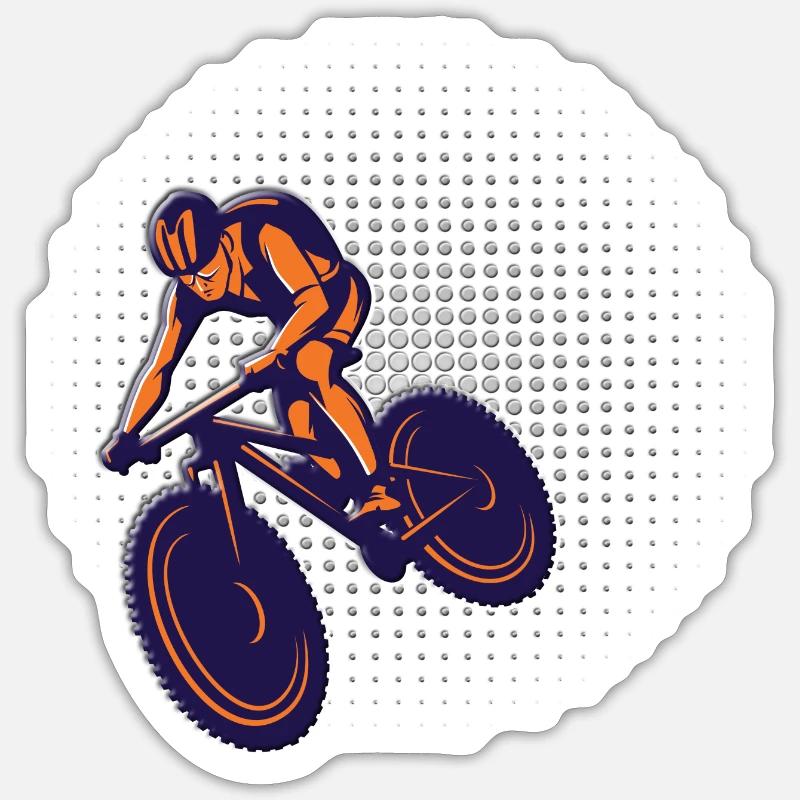 Style de vélo - Sticker taille S (10 x 10 cm) - blanc mat