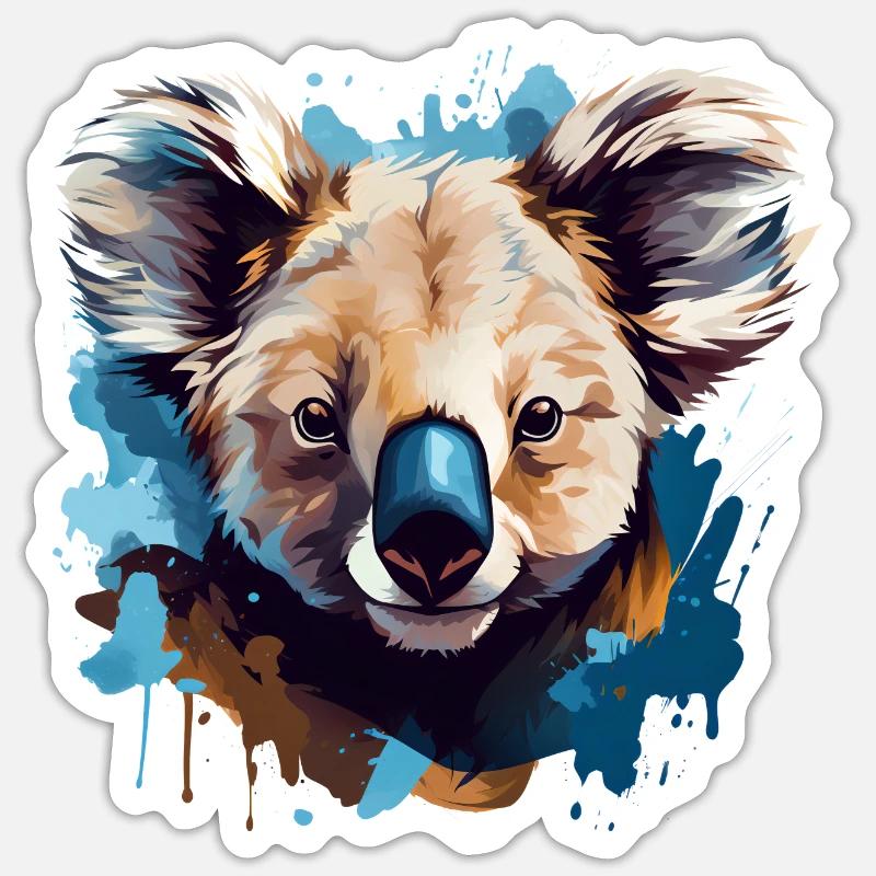 Koala's Eucalyptus Haven Sticker size S (10 x 10 cm)