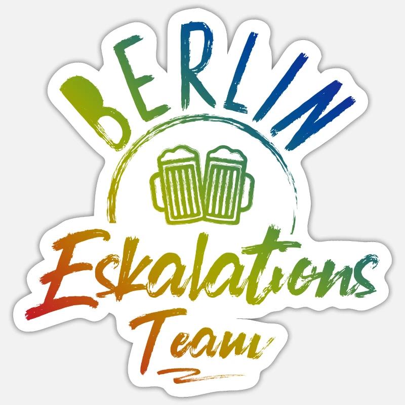 Escalade à Berlin - Sticker taille S (10 x 10 cm) - blanc mat
