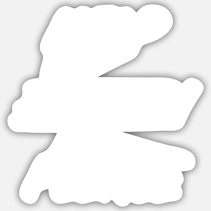 Help Button please - Sticker Größe S (10 x 10 cm) - Mattweiß