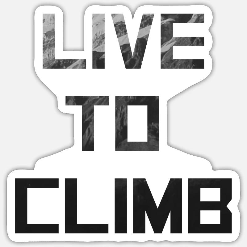 Rock Climbing - Sticker size S (10 x 10 cm) - white matte