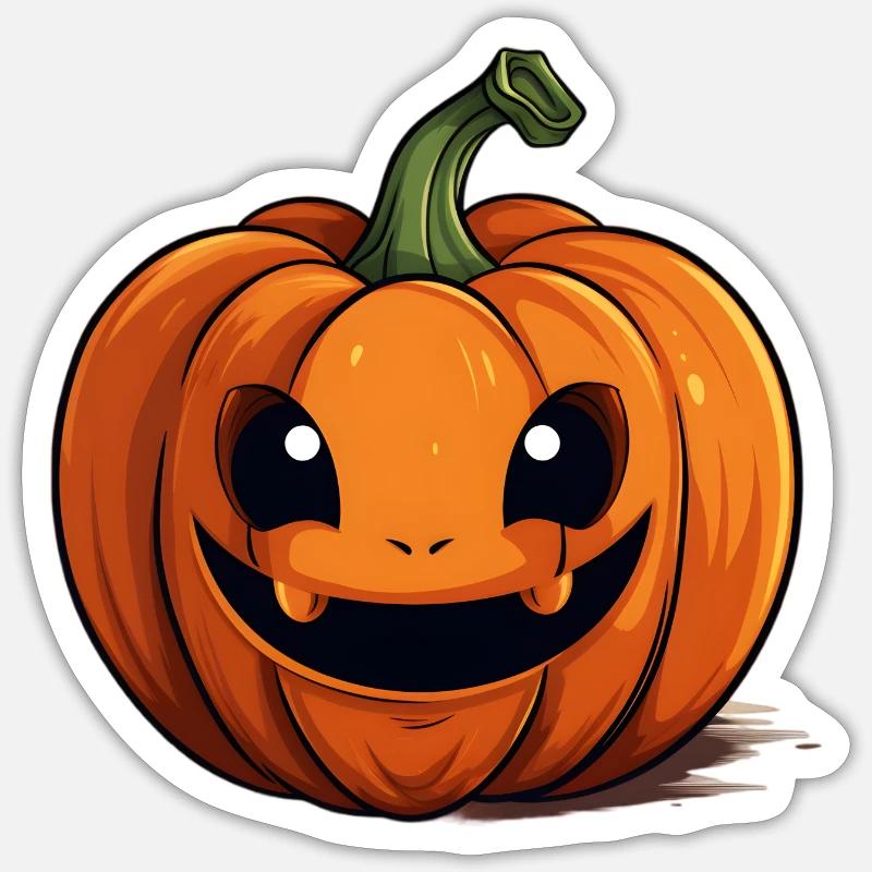 cute pumpkin - Sticker Größe S (10 x 10 cm) - Mattweiß