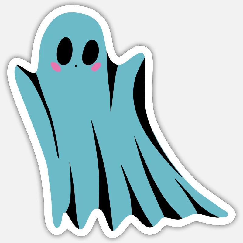 Kleiner Geist - Sticker Größe S (10 x 10 cm) - Mattweiß