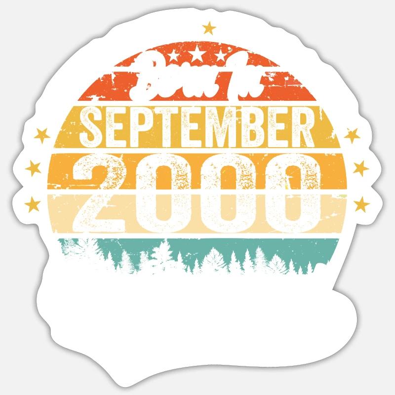 September 2000 Jubiläum 2000 September - Sticker Größe S (10 x 10 cm) - Mattweiß