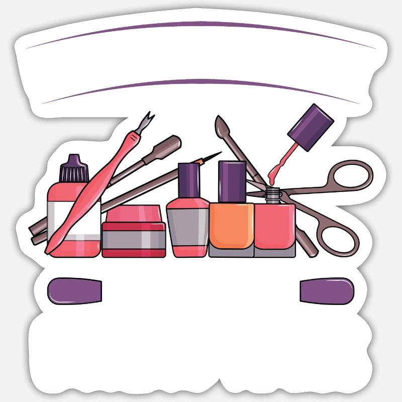 Nageltechniker - Sticker Größe S (10 x 10 cm) - Mattweiß