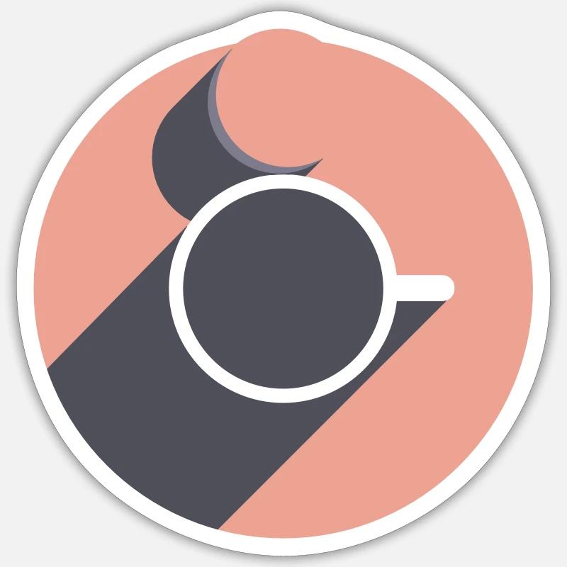 COFFEE LOVER - Sticker Größe S (10 x 10 cm) - Mattweiß