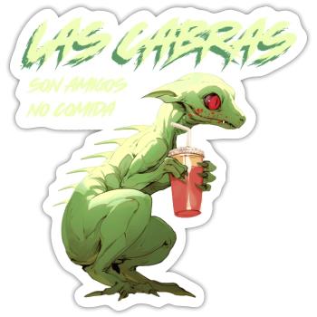 Las Cabras Son Amigos No Comida - Sticker size S (10 x 10 cm) - white matte - Front