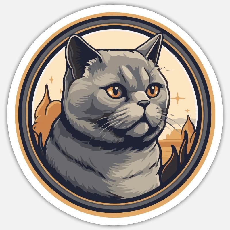 Logo du chat Sticker taille S (10 x 10 cm)