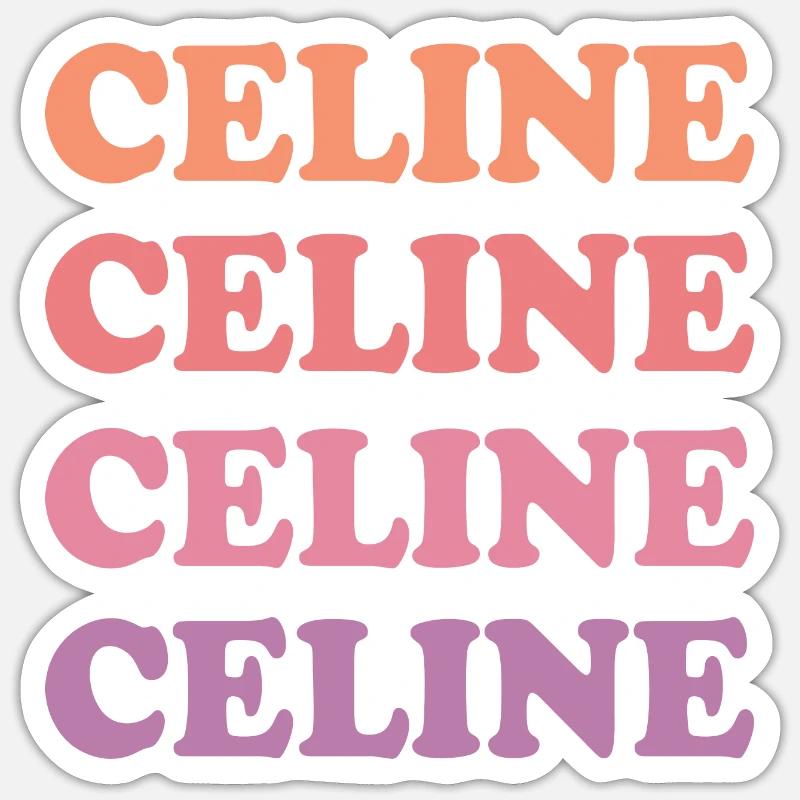 Céline - Sticker taille S (10 x 10 cm) - blanc mat