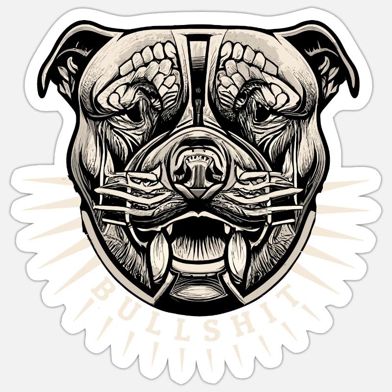 Pitbull - Sticker size S (10 x 10 cm) - white matte