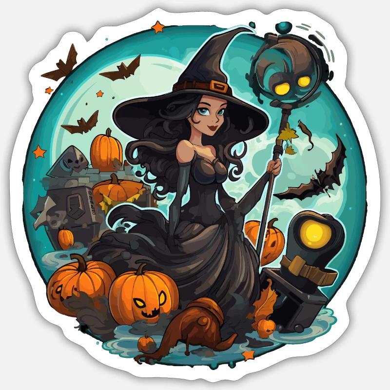 Style de sorcière Sticker taille S (10 x 10 cm)