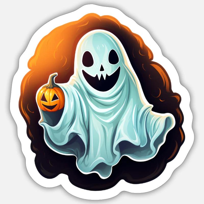 Halloween Ghost - Sticker size S (10 x 10 cm) - white matte