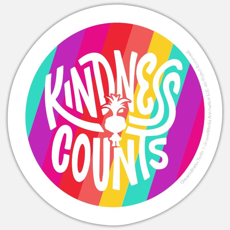 Trolls Kindness Counts Rainbow Sticker size S (10 x 10 cm)