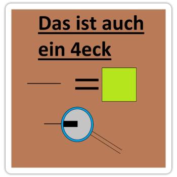 Geometrisches Rätsel Quadrat - Sticker Größe S (10 x 10 cm) - Mattweiß - Vorne