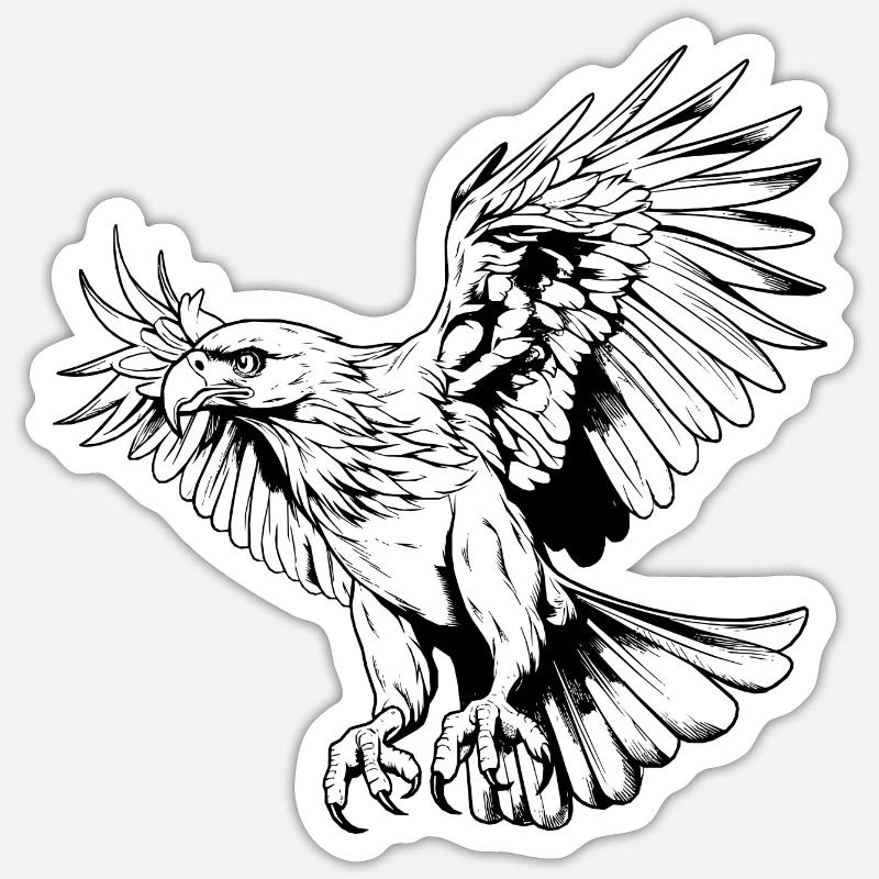 Greifvogel Sticker Größe S (10 x 10 cm)