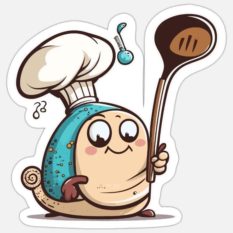 Snails Delight - Sticker size S (10 x 10 cm) - white matte
