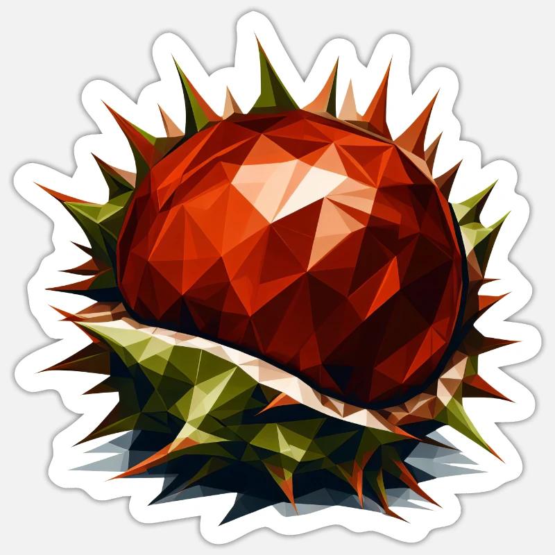 Polygon Chestnut: Autumnal deciduous tree in Sticker size S (10 x 10 cm)