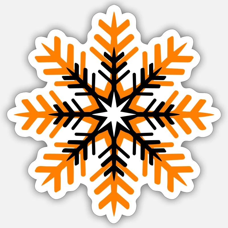 Symbole d’hiver flocon de neige - Sticker taille S (10 x 10 cm) - blanc mat