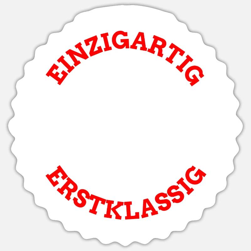 Schulkind 2023 Erstklassig Ich Bin Einzigartig - Sticker Größe S (10 x 10 cm) - Mattweiß