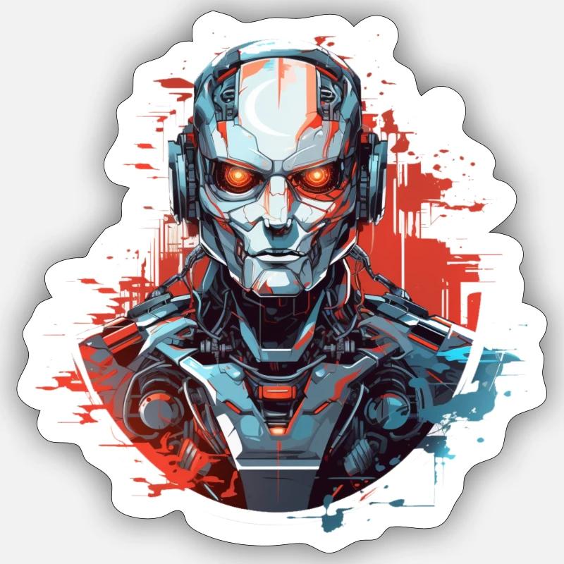 Robot Sticker size S (10 x 10 cm)