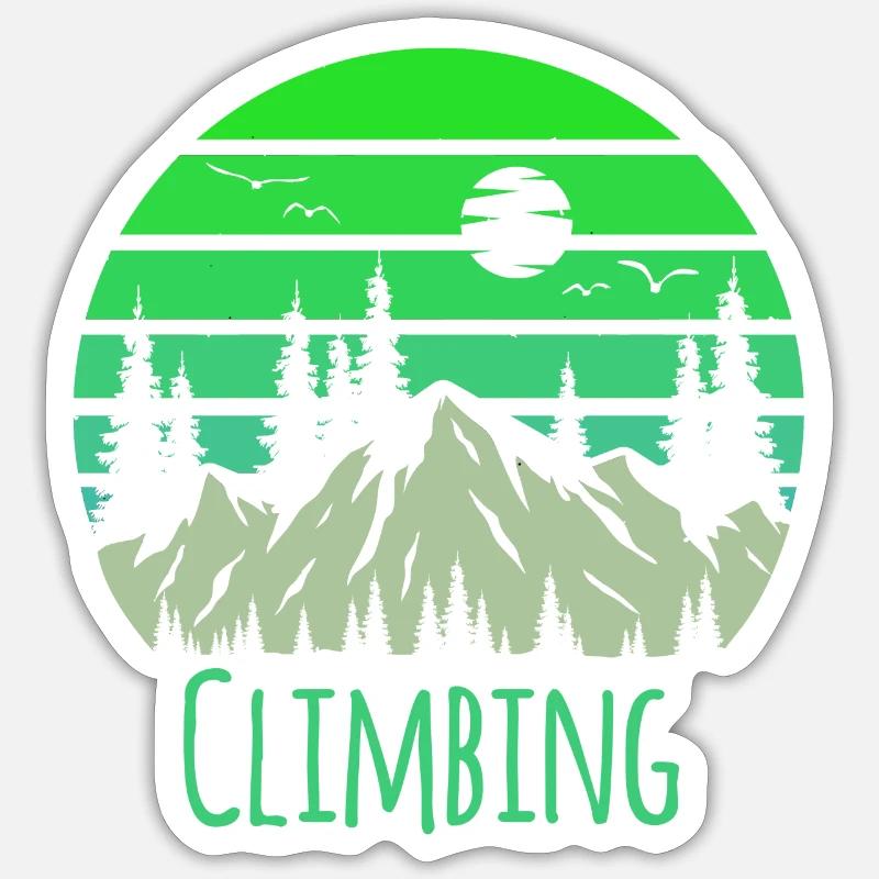 Climbing - Sticker Größe S (10 x 10 cm) - Mattweiß