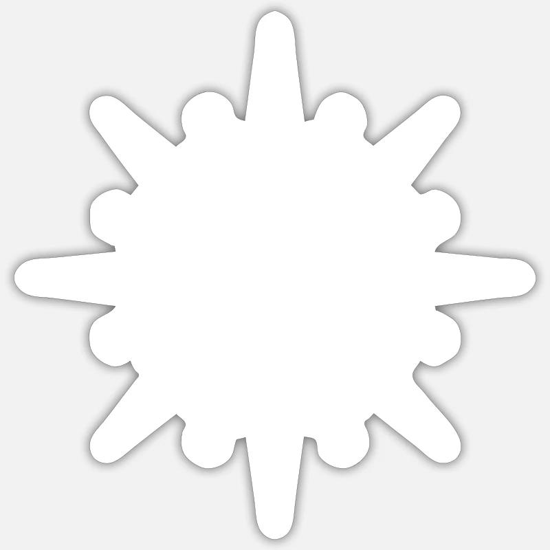 Sternenfall-Melodien - Sticker Größe S (10 x 10 cm) - Mattweiß