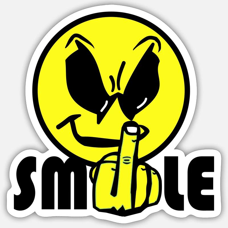 Smile Text Logo Sticker Größe S (10 x 10 cm)