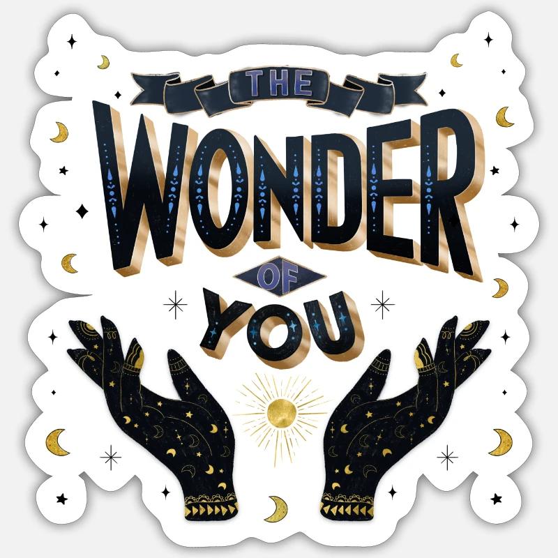 Du bist ein Wunder - Sticker Größe S (10 x 10 cm) - Mattweiß