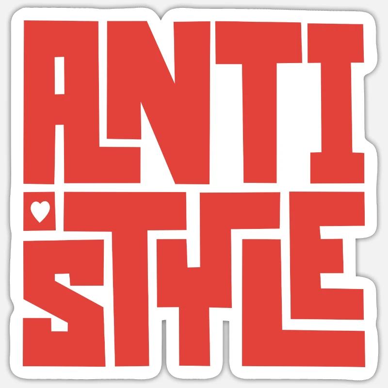 AntiStyle - Sticker size S (10 x 10 cm) - white matte