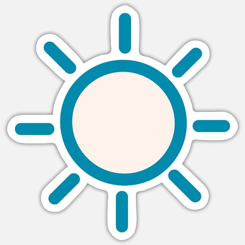 Weather Sunny - Sticker size S (10 x 10 cm) - white matte