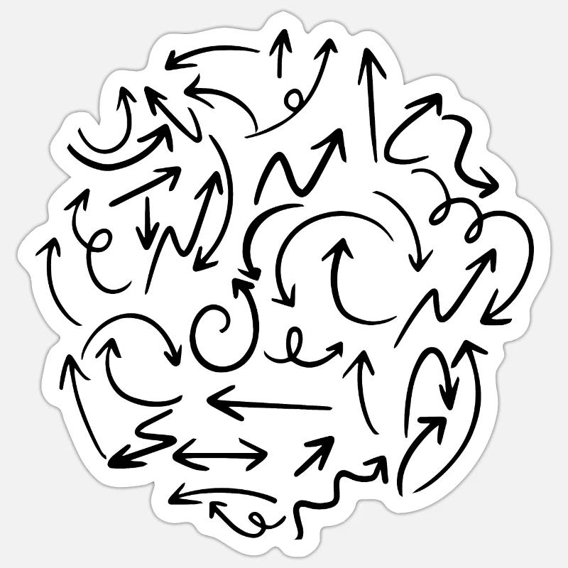 Fragte mich nach dem Weg - Sticker Größe S (10 x 10 cm) - Mattweiß