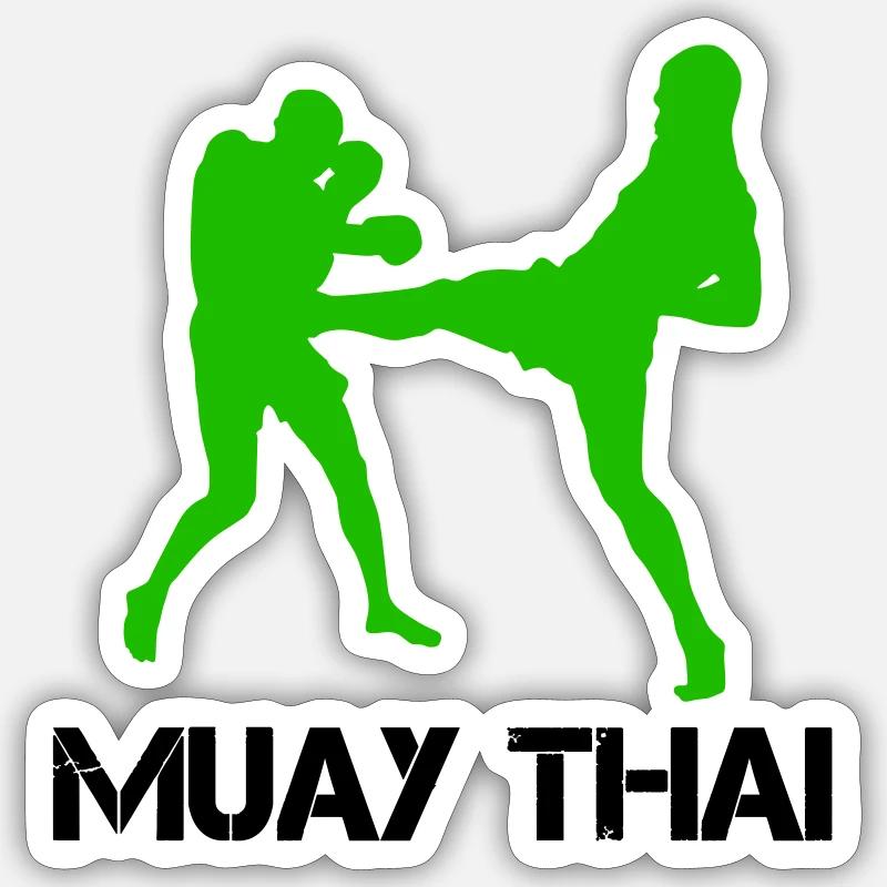 muay thai 1 - Sticker Größe S (10 x 10 cm) - Mattweiß