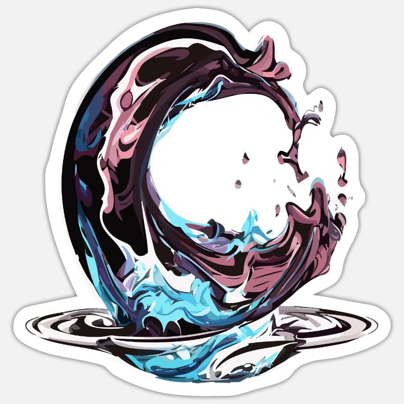 Chromium Drops - Sticker size S (10 x 10 cm) - white matte