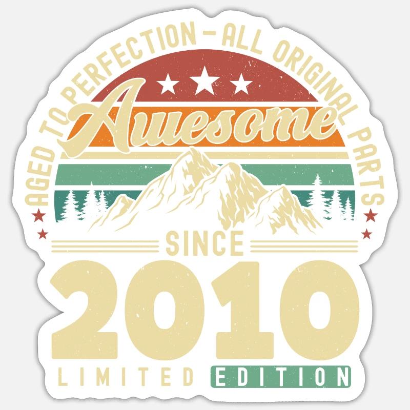 Great since 2010 - Sticker size S (10 x 10 cm) - white matte