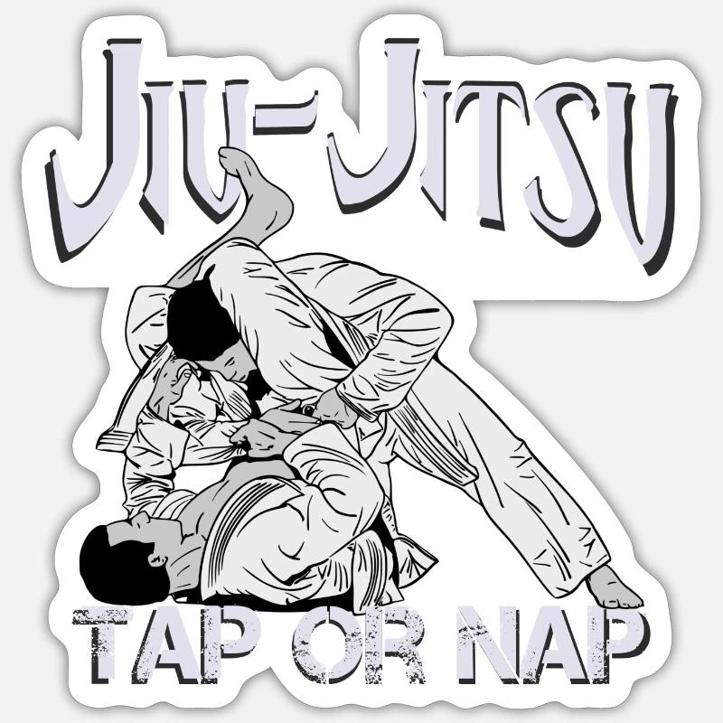 Jiu-Jitsu - Sticker Größe S (10 x 10 cm) - Mattweiß