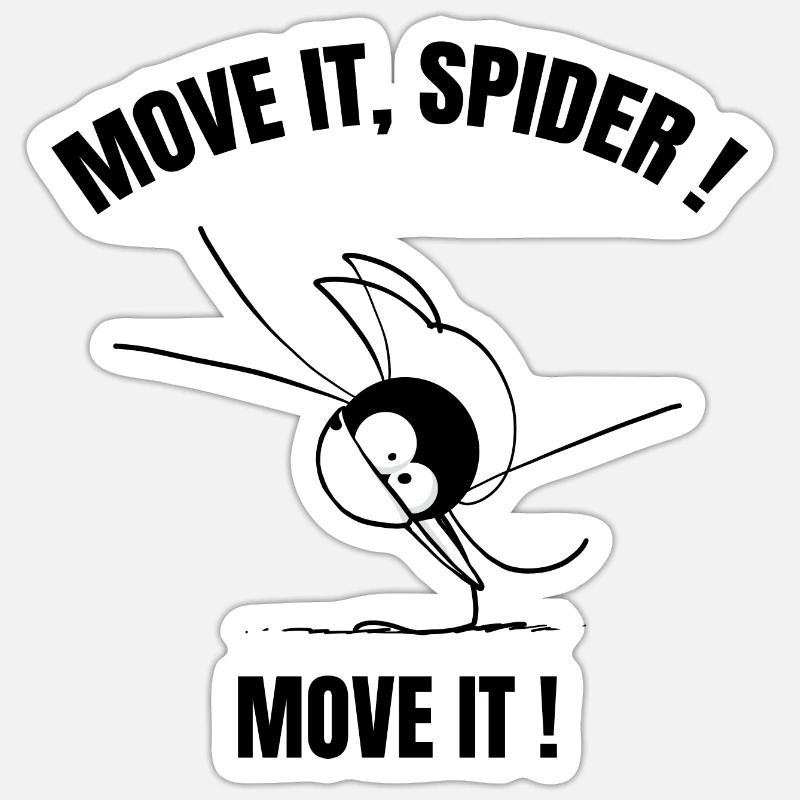 Beth l'araignée - Le hip-hop (version texte) Sticker taille S (10 x 10 cm)