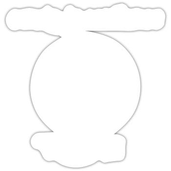 cercle de confiance - Sticker taille S (10 x 10 cm) - blanc mat - Devant