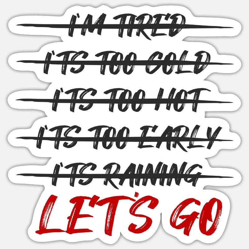 LET S GO - Sticker size S (10 x 10 cm) - white matte