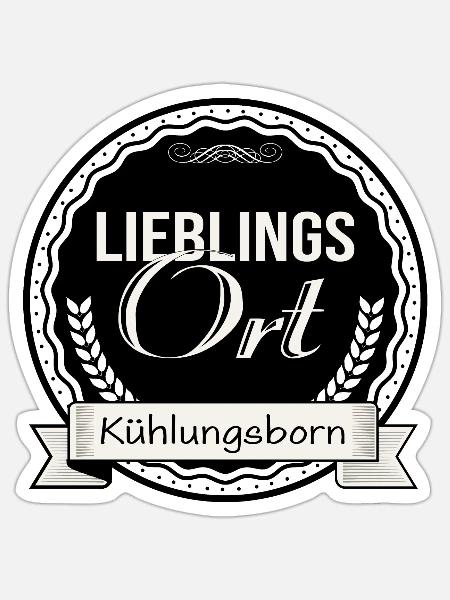 Lieblingsort Kühlungsborn - Sticker Größe S (10 x 10 cm) - Mattweiß