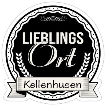 Lieblingsort Kellenhusen - Sticker Größe S (10 x 10 cm) - Mattweiß - Vorne