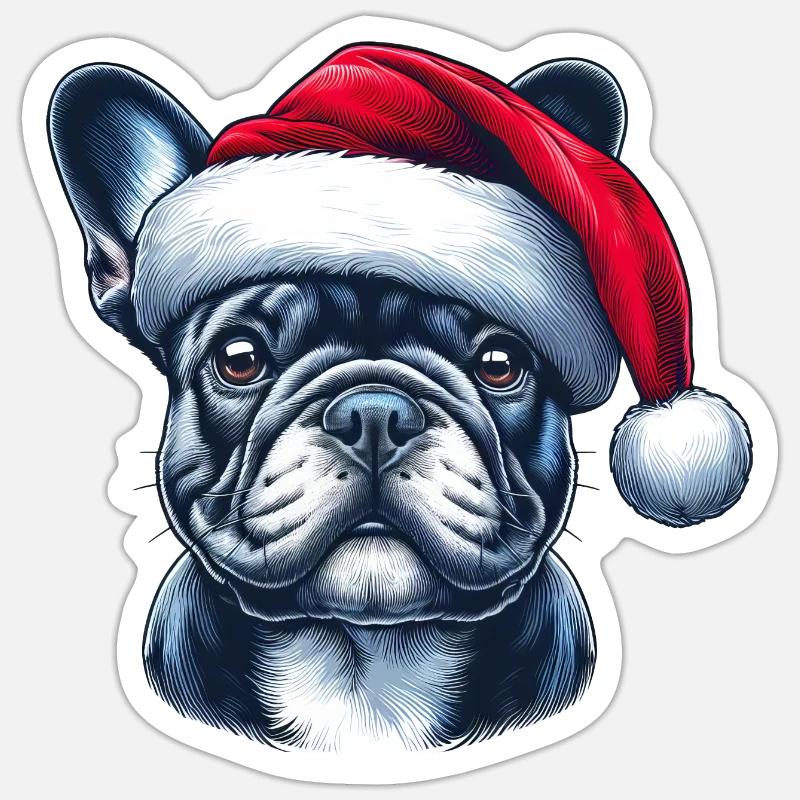 Frenchie présente Sticker taille S (10 x 10 cm)