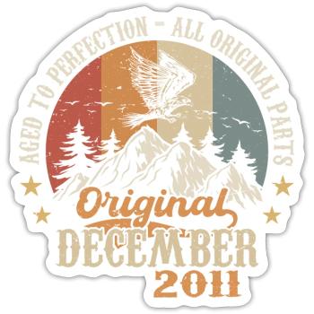 Décembre 2011 Anniversaire 2011 Légendes Décembre - Sticker taille S (10 x 10 cm) - blanc mat - Devant