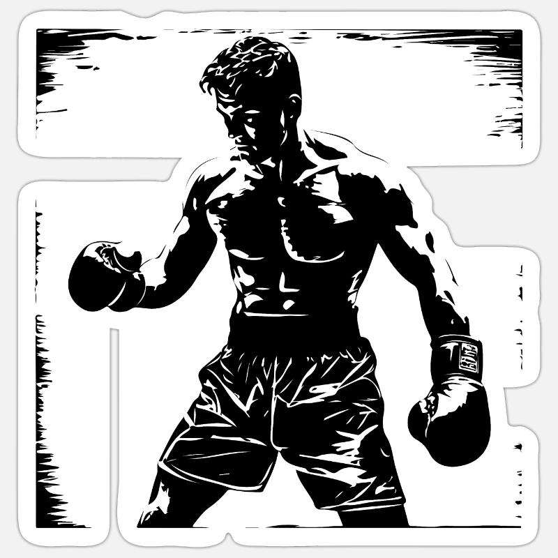 Der Dynamische Boxer Sticker Größe S (10 x 10 cm)