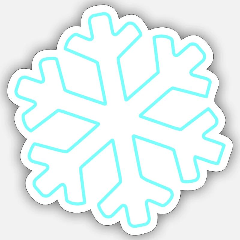 Snowflake Design 1 - Sticker size S (10 x 10 cm) - white matte