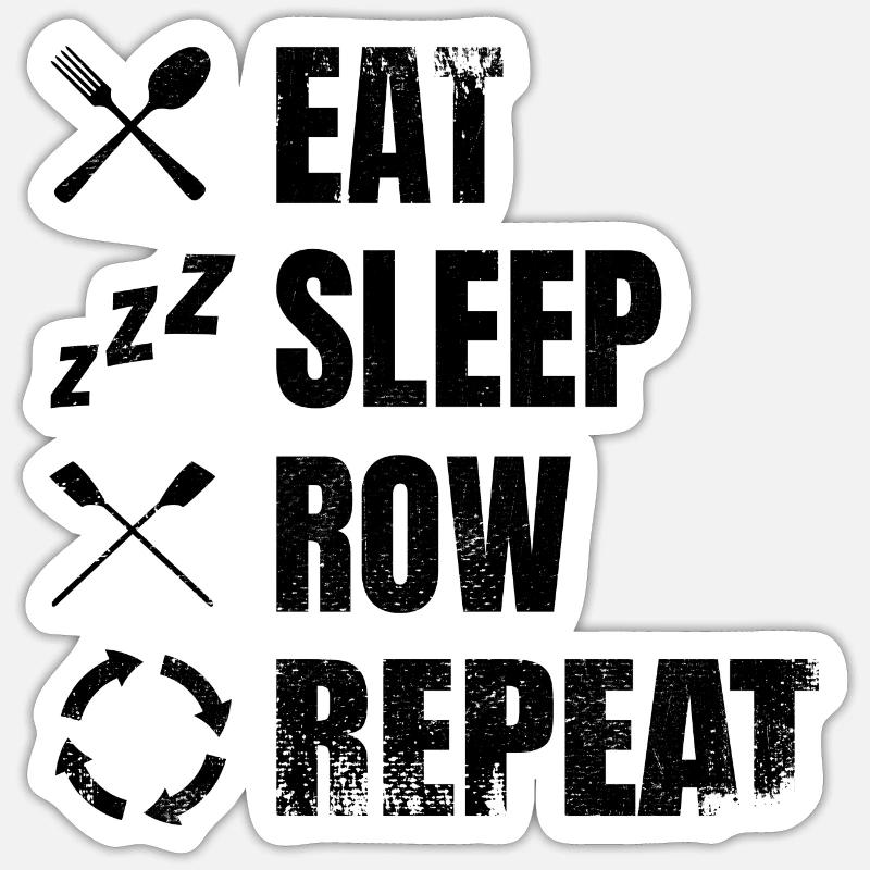 Procédure d’aviron - Sticker taille S (10 x 10 cm) - blanc mat