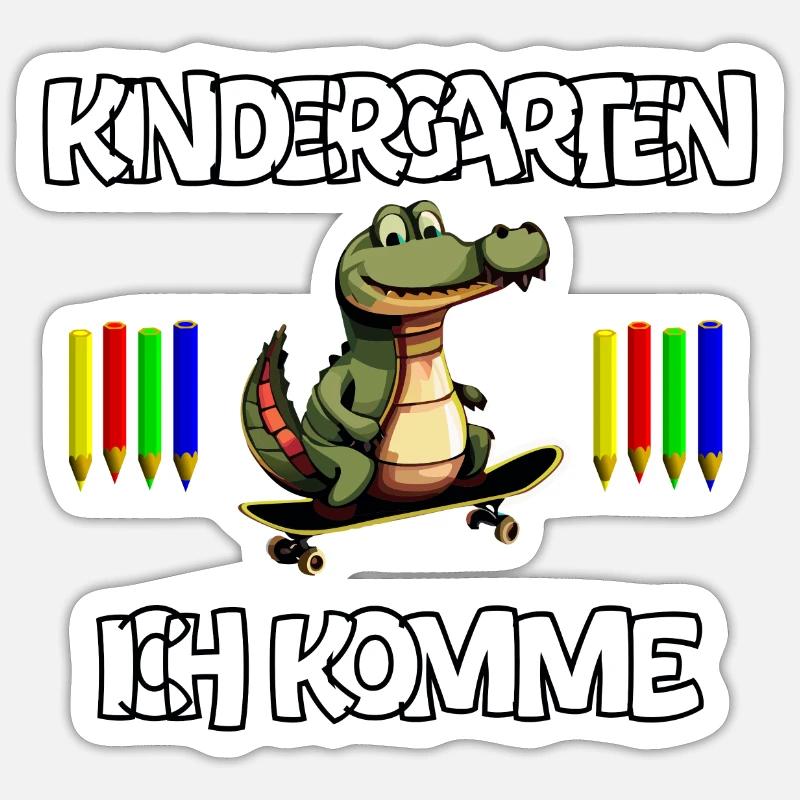 kindergartenichkomme - Sticker Größe S (10 x 10 cm) - Mattweiß