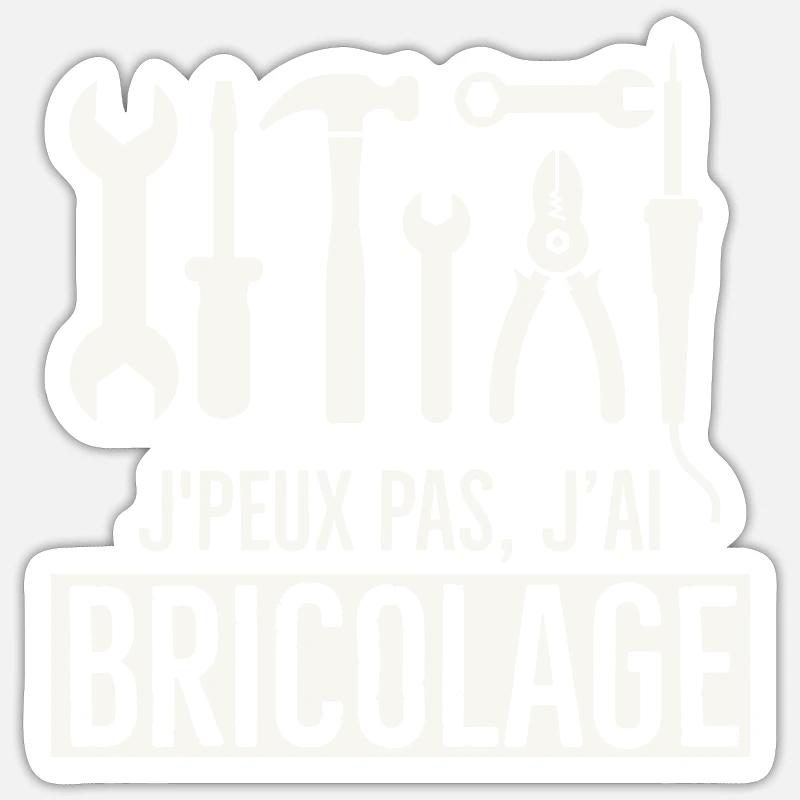 Bricolage - Sticker taille S (10 x 10 cm) - blanc mat