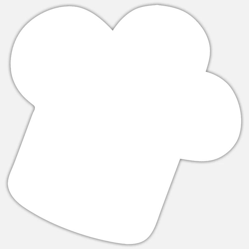 Toque - Sticker taille S (10 x 10 cm) - blanc mat