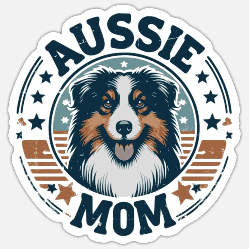Aussie Mom - Sticker size S (10 x 10 cm) - white matte